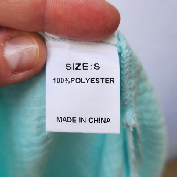 Mint Green Long Dress Muslin Style Button-Up Dolman Short Sleeves - Picture 10 of 12